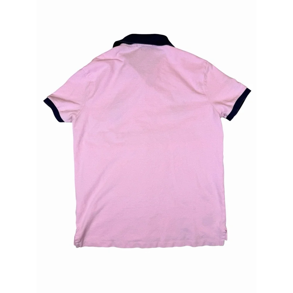 Polo Ralph Lauren Custom Slim Fit Polo Shirt Women's M Pink Big Pony Rugby USA